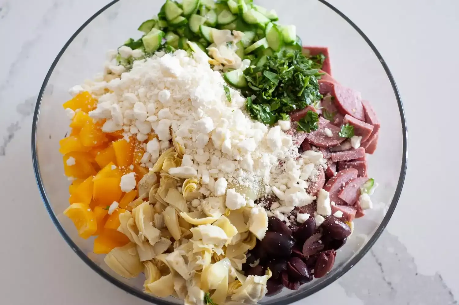 Ensalada de Tortellini con Aderezo de Limón y Hierbas