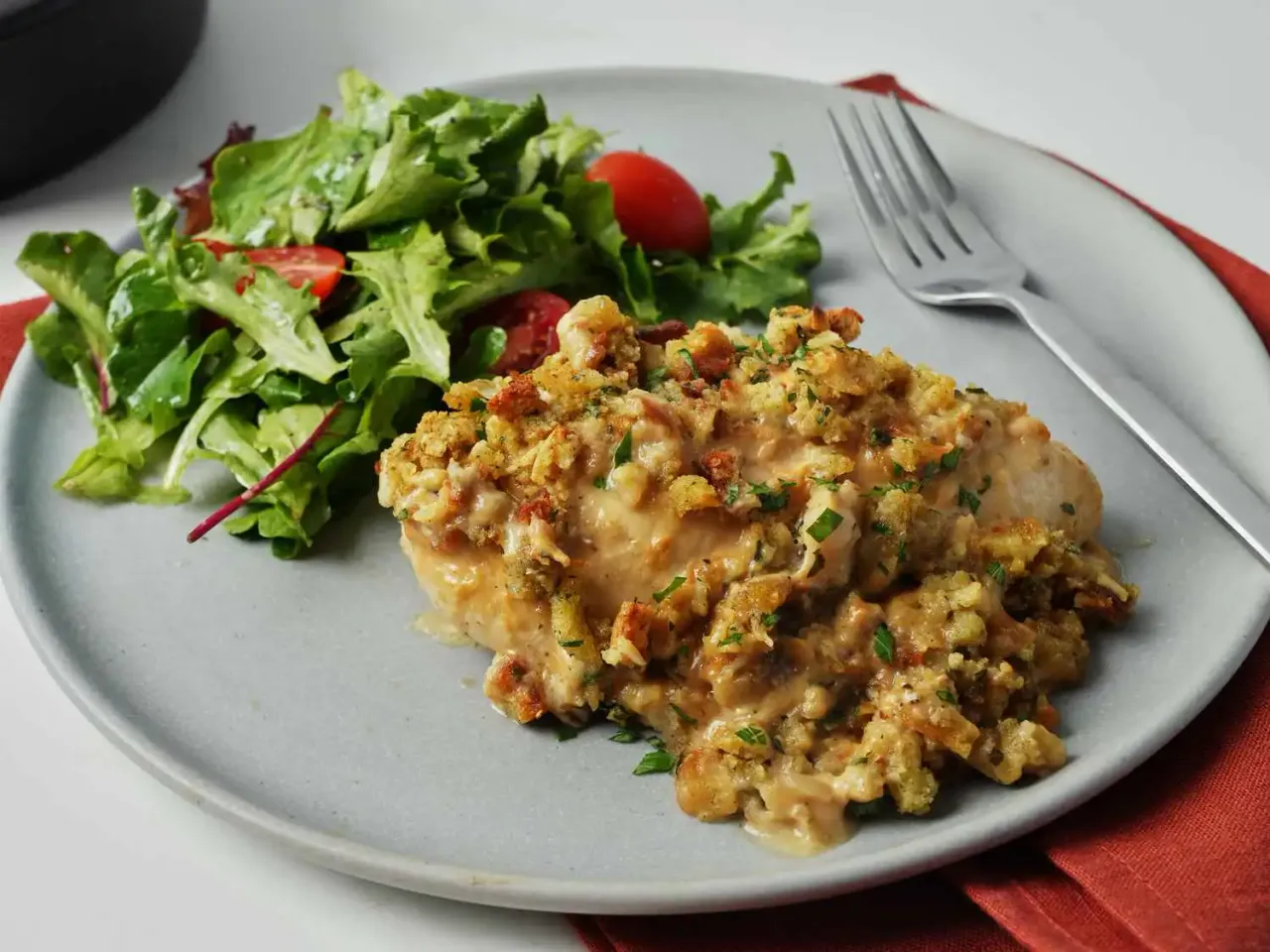 Receta fácil de pollo horneado con relleno