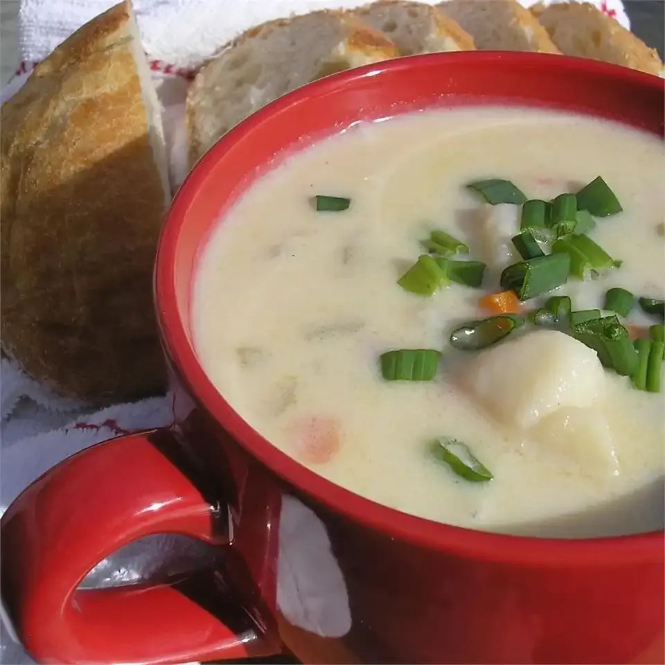 Deliciosa sopa de papa y jamón