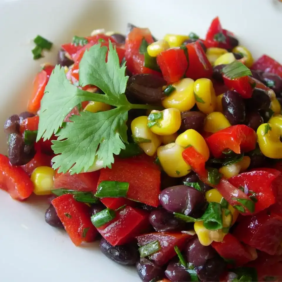 Ensalada de habichuelas negras y maíz