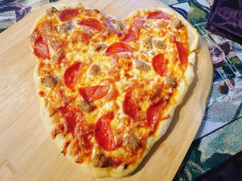 Pizza en Forma de Corazón