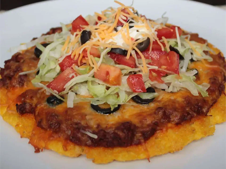 Pizza mexicana de polenta