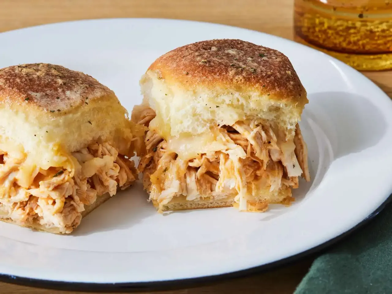 Mini hamburguesas de pollo a la Buffalo