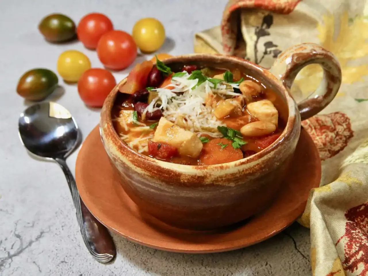 Sopa Minestrone de pollo