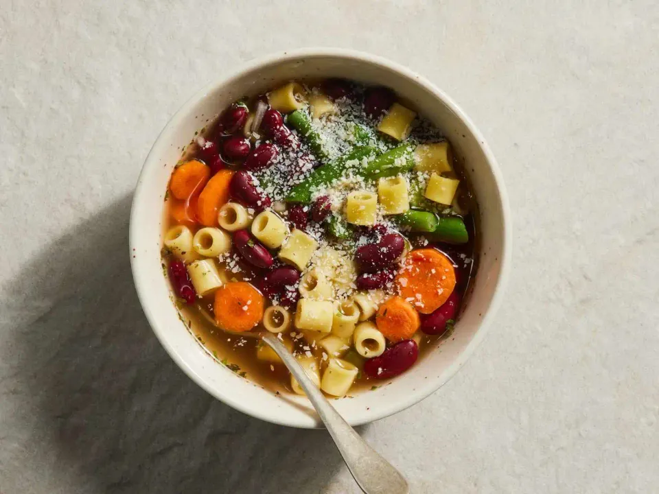 Minestrone en un frasco