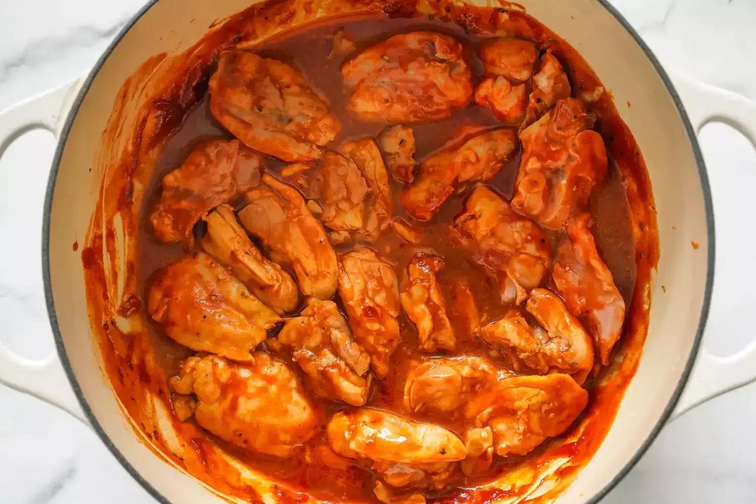 Receta fácil de Pollo desmenuzado a la barbacoa en la estufa