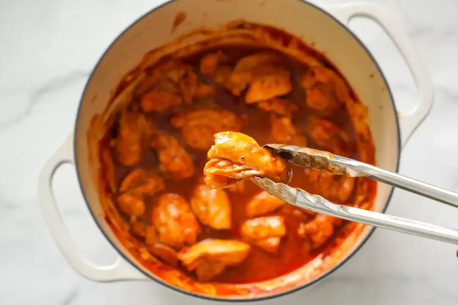 Receta fácil de Pollo desmenuzado a la barbacoa en la estufa