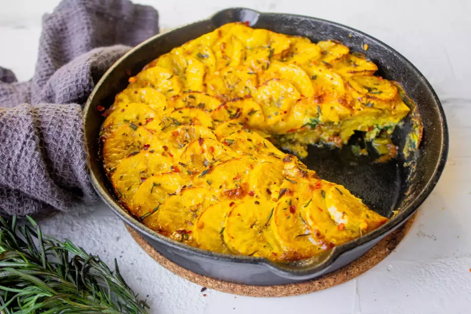 Receta de Tortilla de Plátano con Vegetales